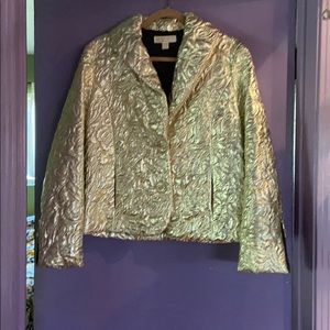 Michael Kors gold jacket.